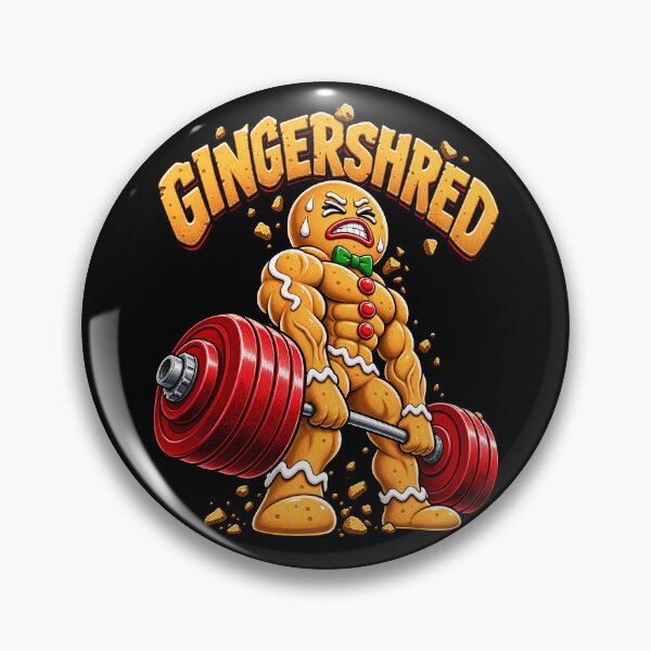 Item preview, Gingerbread Man Lifting Weights Design designed and sold by rafaeltto.