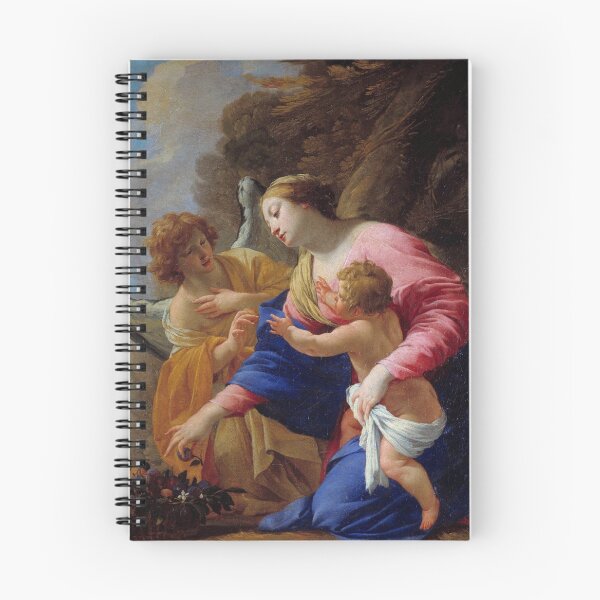 Item preview, Virgin and Child with a Basket of Fruit and an Angel (1640) - Simon Vouet designed and sold by SALON DES ARTS.