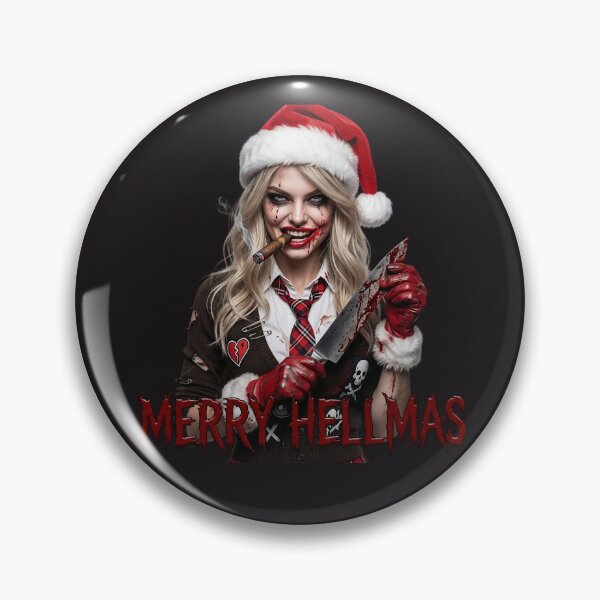 Item preview, Merry Hellmas Bloody Knife Santa Girl designed and sold by Voodoo Store Paranormal Collections.