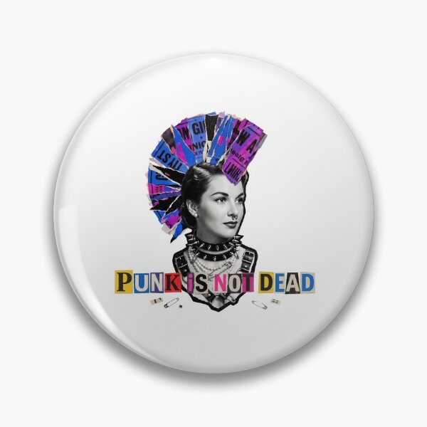 Item preview, Punk Is Not Dead Punk Rock Ransom Note Collage Retro Girl designed and sold by OzzFrequency.