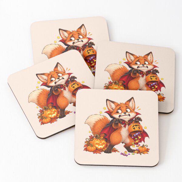 Item preview, Cute Vampire Fox with Halloween Pumpkins designed and sold by Safe Haven Pets.