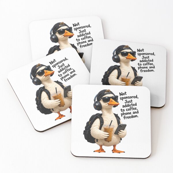 Item preview, Caffeinated Duck on the Loose designed and sold by zakvisuals.