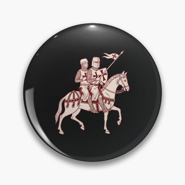 Item preview, Knights Templar Seal – Two Knights on One Horse designed and sold by Odd World.