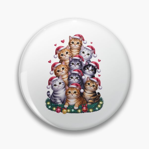 Item preview, Christmas Cat Tree Santa Hats – Cute Kittens Holiday Art designed and sold by jkrphoto.