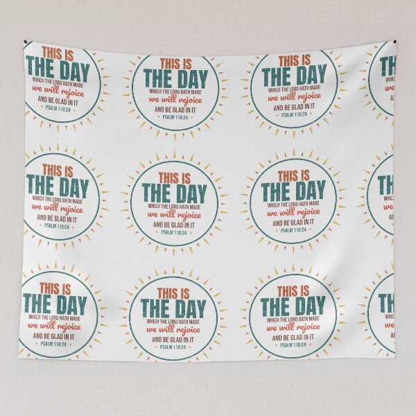 Item preview, This Is the Day the Lord Hath Made Psalm 118:24 Retro Sun Badge designed and sold by ebocraft.
