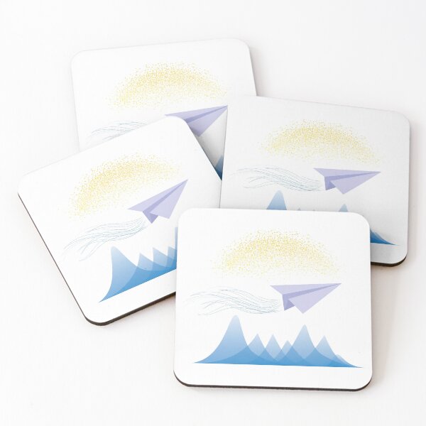 Item preview, Minimalist Paper Plane Wanderlust Peaks designed and sold by LuxAir.