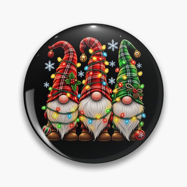 Item preview, Festive Gnomes with Christmas Lights and Snowflakes designed and sold by rafaeltto.