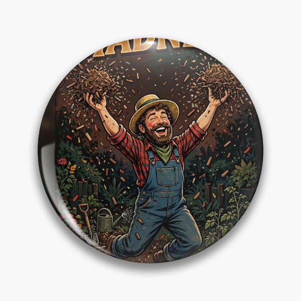 Item preview, Mulch Madness Gardener Throwing Mulch Confetti designed and sold by MojoHill.