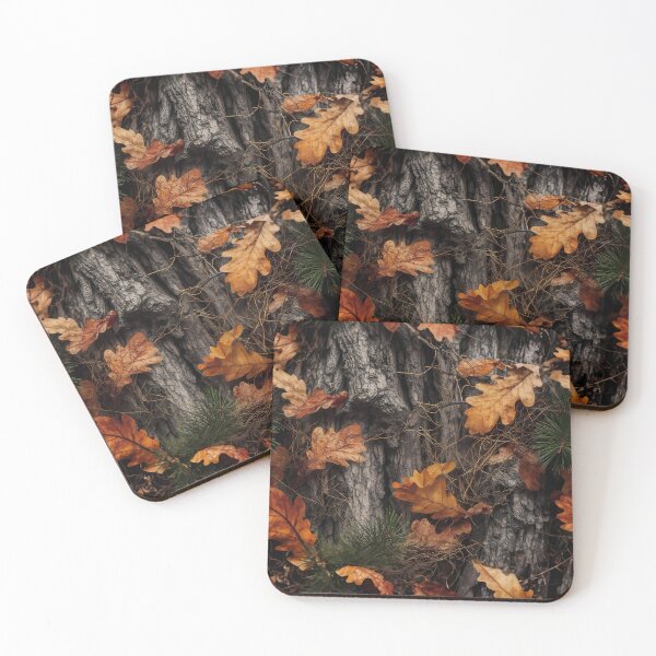 Item preview, Woodland Bark Leaf Camouflage Outdoor Pattern 04 designed and sold by The Design Asset Station.