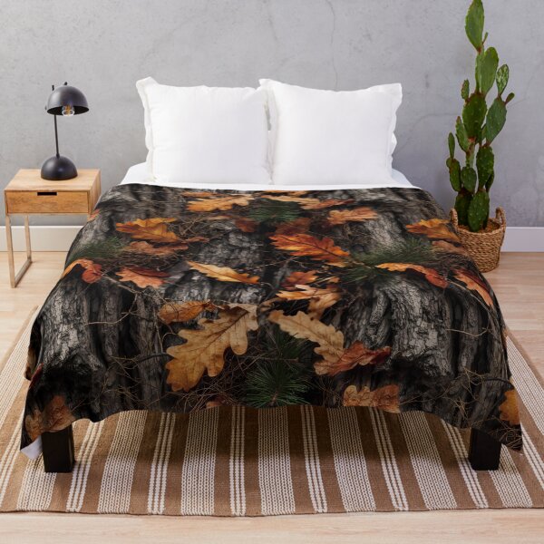 Item preview, Woodland Bark Leaf Camouflage Outdoor Pattern 04 designed and sold by The Design Asset Station.