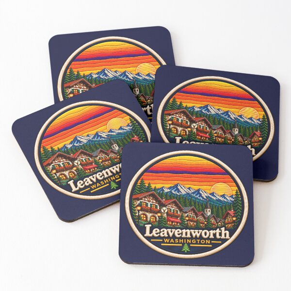 Item preview, Leavenworth Washington Embroidered Sunset Village Patch designed and sold by Swanny's Custom T-shirt and Gift Designs.