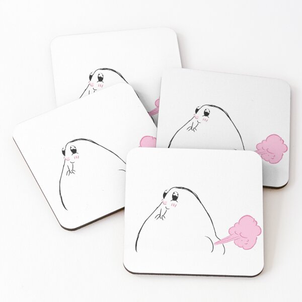 Item preview, Funny Shy Farting Hamster Meme Illustration designed and sold by yuennbunn.
