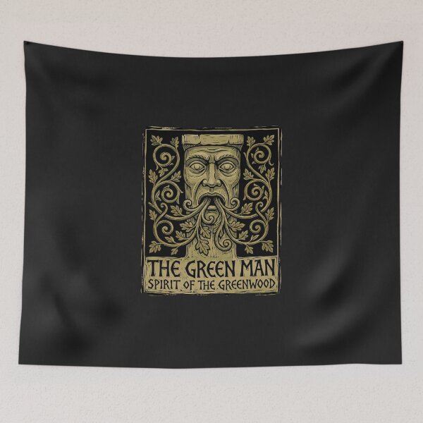Item preview, The Green Man Spirit of the Greenwood – Medieval Woodcut designed and sold by Odd World.