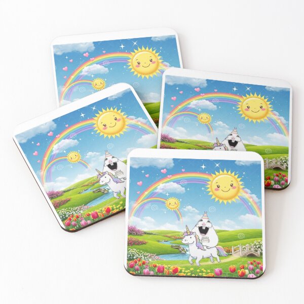 Item preview, Funny Hamster Riding Unicorn Rainbow Birthday Artwork designed and sold by yuennbunn.