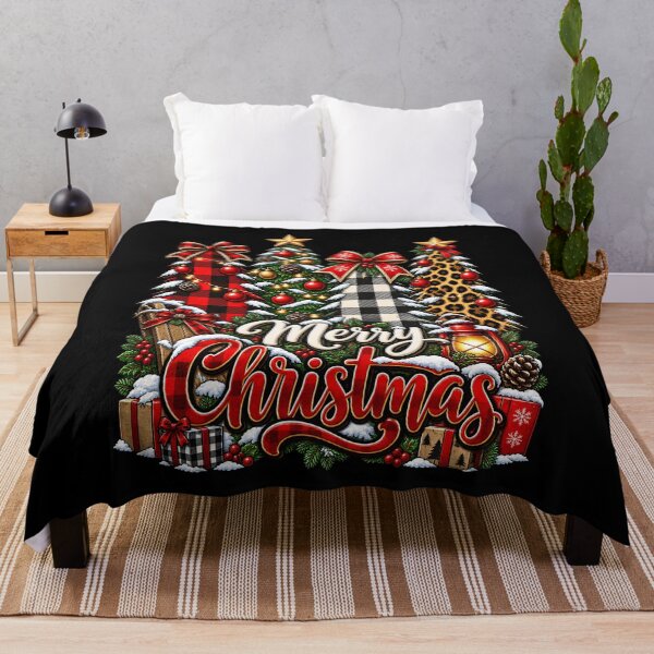 Item preview, Festive Christmas Trees with Merry Christmas Design designed and sold by rafaeltto.