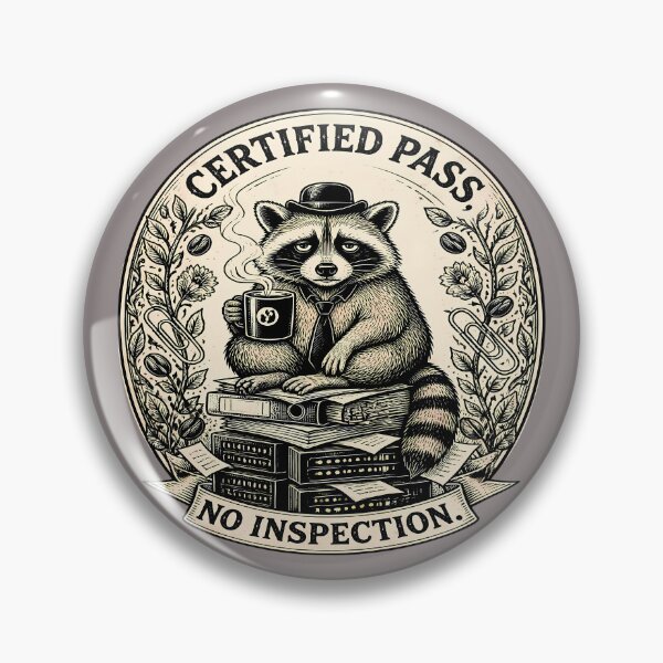Item preview, Certified Pass, No Inspection – Vintage Professional Raccoon designed and sold by Art-Arcade6.
