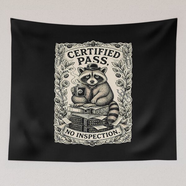 Item preview, Certified Pass, No Inspection – Vintage Professional Raccoon designed and sold by Art-Arcade6.