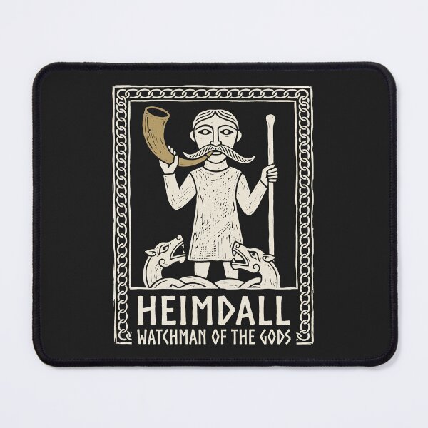 Item preview, Heimdall Watchman of the Gods – Gosforth Cross Linocut designed and sold by Odd World.