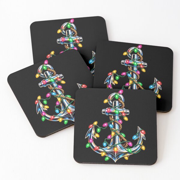 Item preview, Colorful Christmas Anchor with Lights Design designed and sold by rafaeltto.