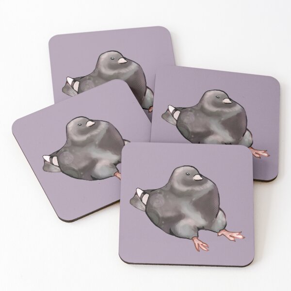 Item preview, Pigeons sitting |Funny Bird Illustration designed and sold by pinkybat.