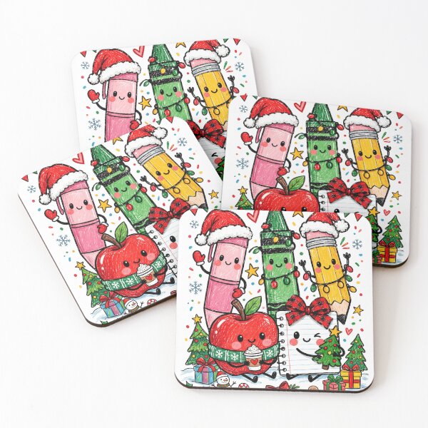Item preview, Cute Christmas Teacher School Supplies Doodle designed and sold by varin-studio.