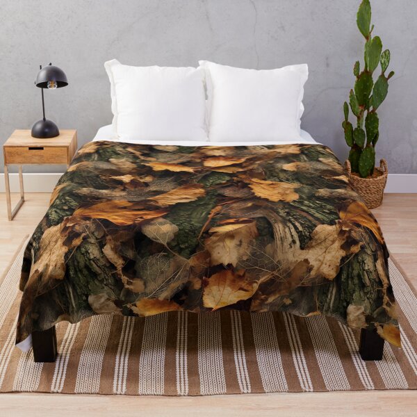 Item preview, Woodland Bark Leaf Camouflage Outdoor Pattern 10 designed and sold by The Design Asset Station.