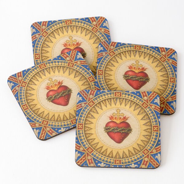 Item preview,  Sacred Heart of Jesus – Traditional Catholic Baroque Emblem designed and sold by Crux Fidelis.