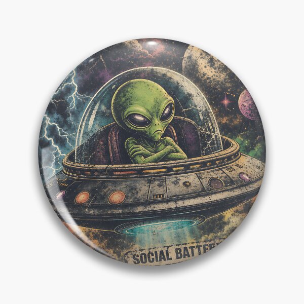 Item preview, Social Battery Sold Separately Alien UFO Funny Introvert designed and sold by Per My Last Nerve Studio.