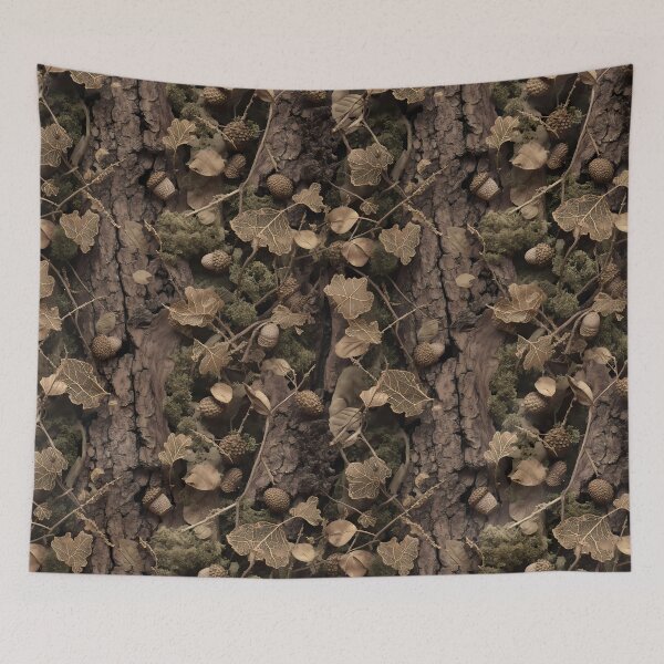 Item preview, Woodland Bark Leaf Camouflage Outdoor Pattern 12 designed and sold by The Design Asset Station.