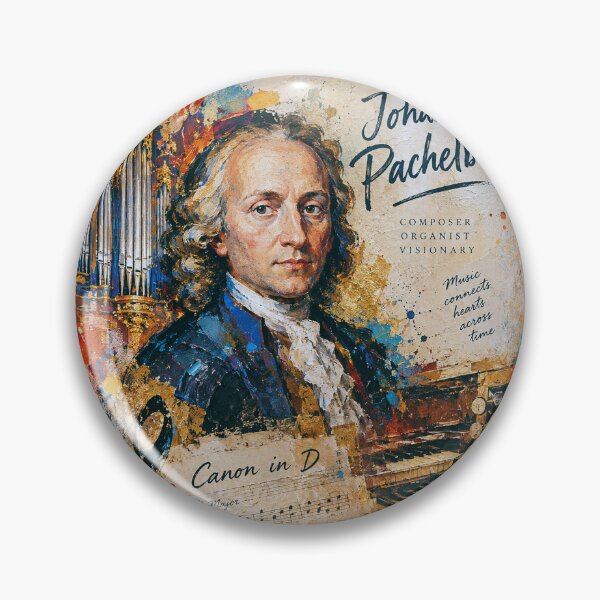 Item preview, Johann Pachelbel Art Painting – Tribute to the Legendary German Composer designed and sold by GalleryKauffeld.