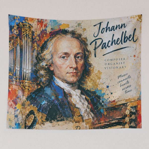 Item preview, Johann Pachelbel Art Painting – Tribute to the Legendary German Composer designed and sold by GalleryKauffeld.