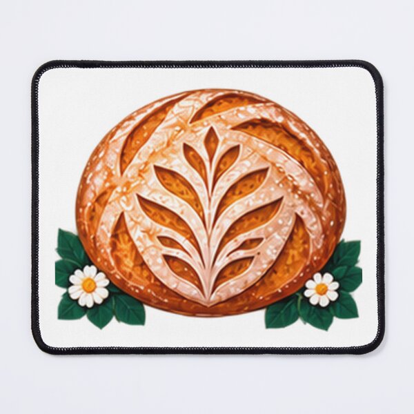 Item preview, Scored Sourdough Loaf with Wheat Pattern designed and sold by H. Doucette Studio.