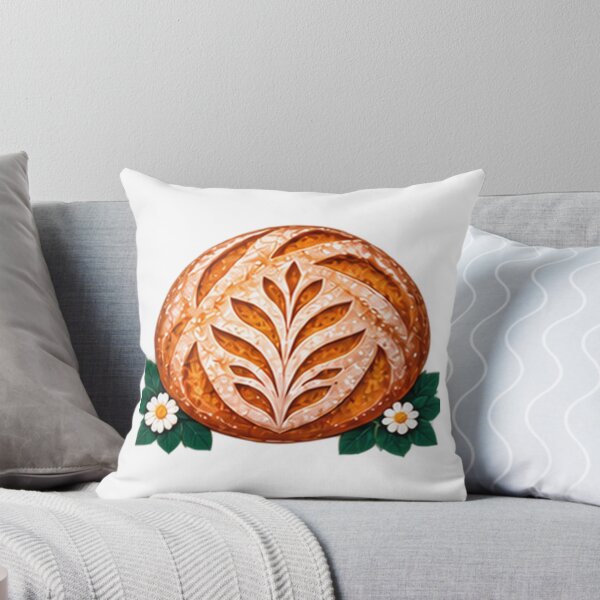 Item preview, Scored Sourdough Loaf with Wheat Pattern designed and sold by H. Doucette Studio.