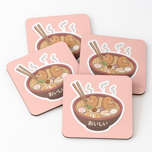Item preview, Capybara Ramen Bowl – Cute Kawaii Japanese Noodles Sticker designed and sold by Swizzy2vore.
