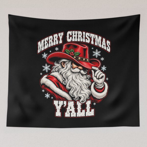 Item preview, Merry Christmas Y'all Santa Design designed and sold by rafaeltto.