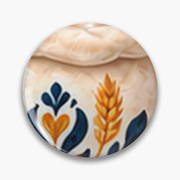 Item preview, Folk Painted Flour Sack with Wooden Scoop designed and sold by H. Doucette Studio.