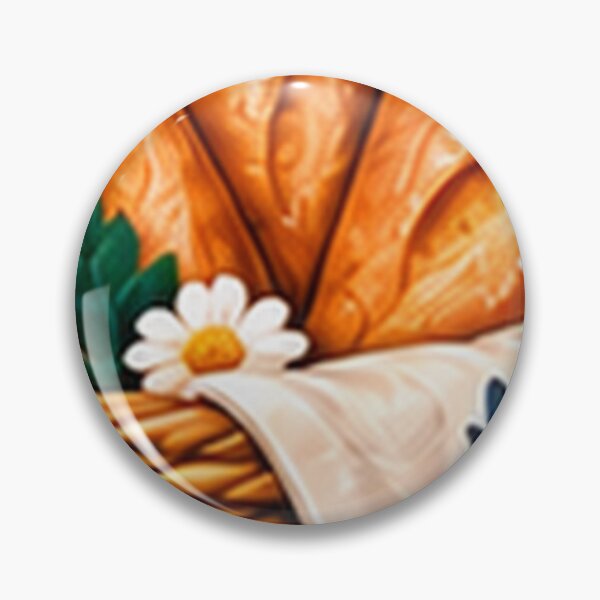 Item preview, Basket of Baguettes with Folk Embroidered Towel designed and sold by H. Doucette Studio.