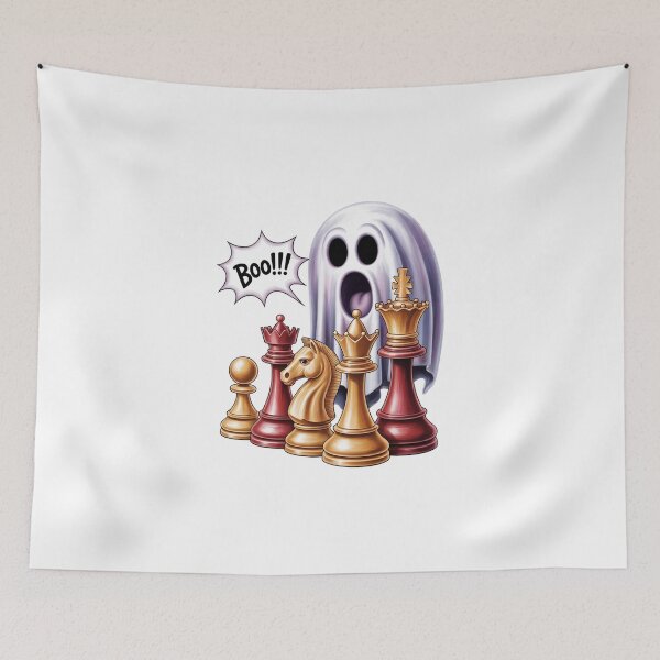 Item preview, Halloween Chess Ghost Boo – Funny Spooky Chess Player Art designed and sold by jkrphoto.