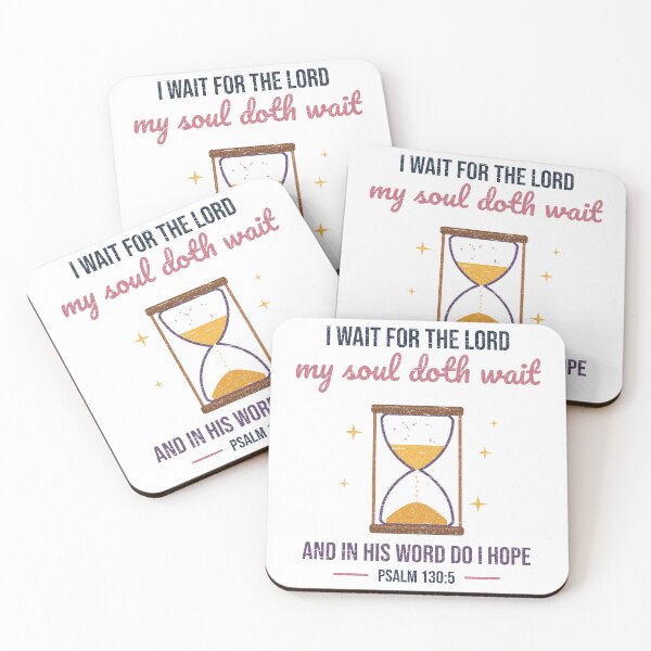 Item preview, My Soul Doth Wait Psalm 130:5 Hourglass of Stars Advent Hope Christian designed and sold by ebocraft.