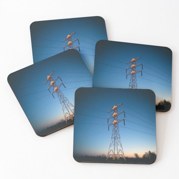 Item preview, Electricity Pylon under Illuminated Twilight Sky designed and sold by Pylon-Bureau.