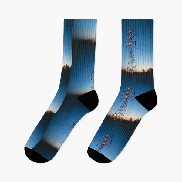 Item preview, Electricity Pylon under Illuminated Twilight Sky designed and sold by Pylon-Bureau.