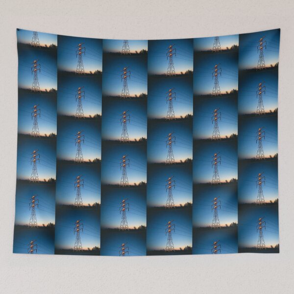 Item preview, Electricity Pylon under Illuminated Twilight Sky designed and sold by Pylon-Bureau.
