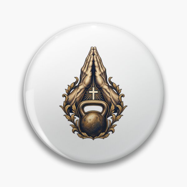 Item preview, Christian Fitness — Praying Hands and Kettlebell designed and sold by UrbanCanvvas.