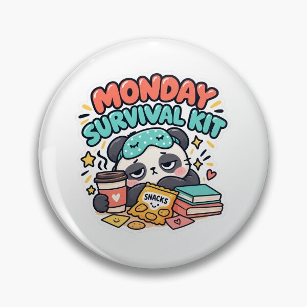 Item preview, Monday Survival Kit Panda Sticker designed and sold by tanu200717.