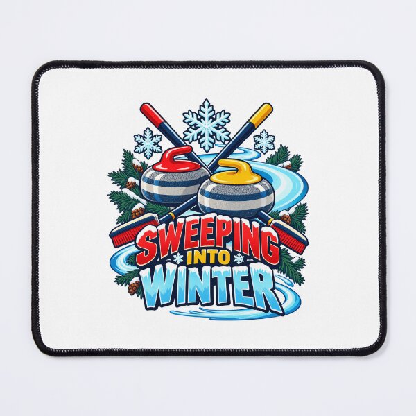Item preview, Curling Stones Sweeping Into Winter designed and sold by TeNovaStudio.