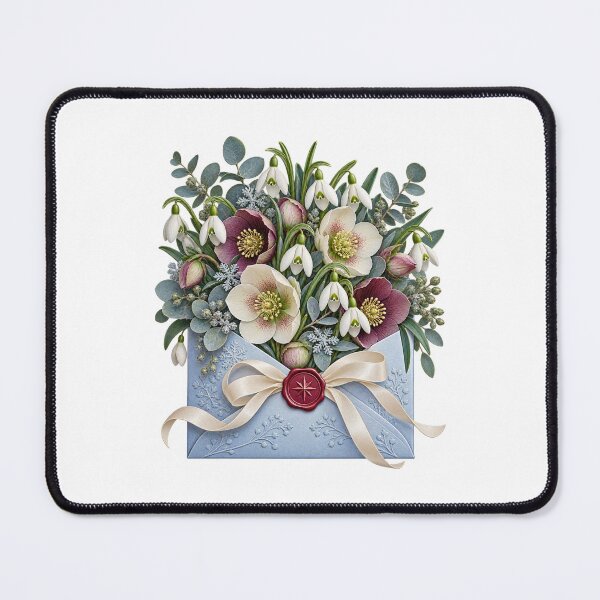 Item preview, Winter Snowdrop Letter Botanical Envelope designed and sold by TeNovaStudio.