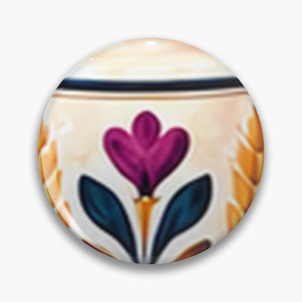 Item preview, Folk Floral Flour Canister with Navy Lid designed and sold by H. Doucette Studio.