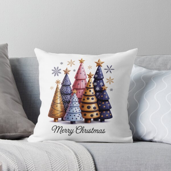 Item preview, Merry Christmas Modern Trees – Cute Boho Holiday Winter Art designed and sold by jkrphoto.