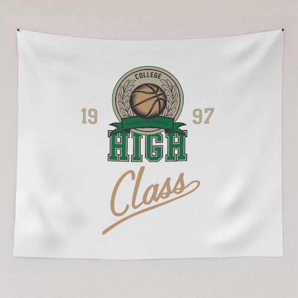 Item preview, High Class College Basketball Since 1997 Varsity Class of Denim Graphic T-Shirt designed and sold by Atique Creations.