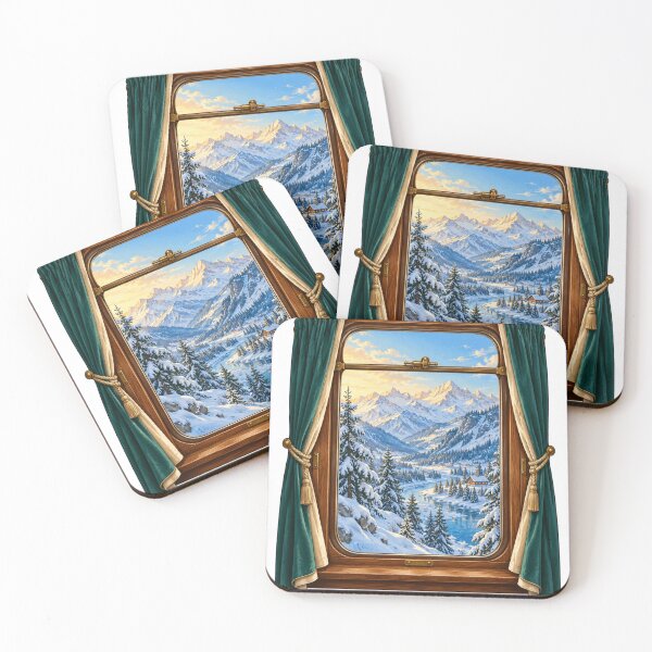 Item preview, Winter Train Window Views – Cozy Alpine Railway Journey designed and sold by narinzoon.
